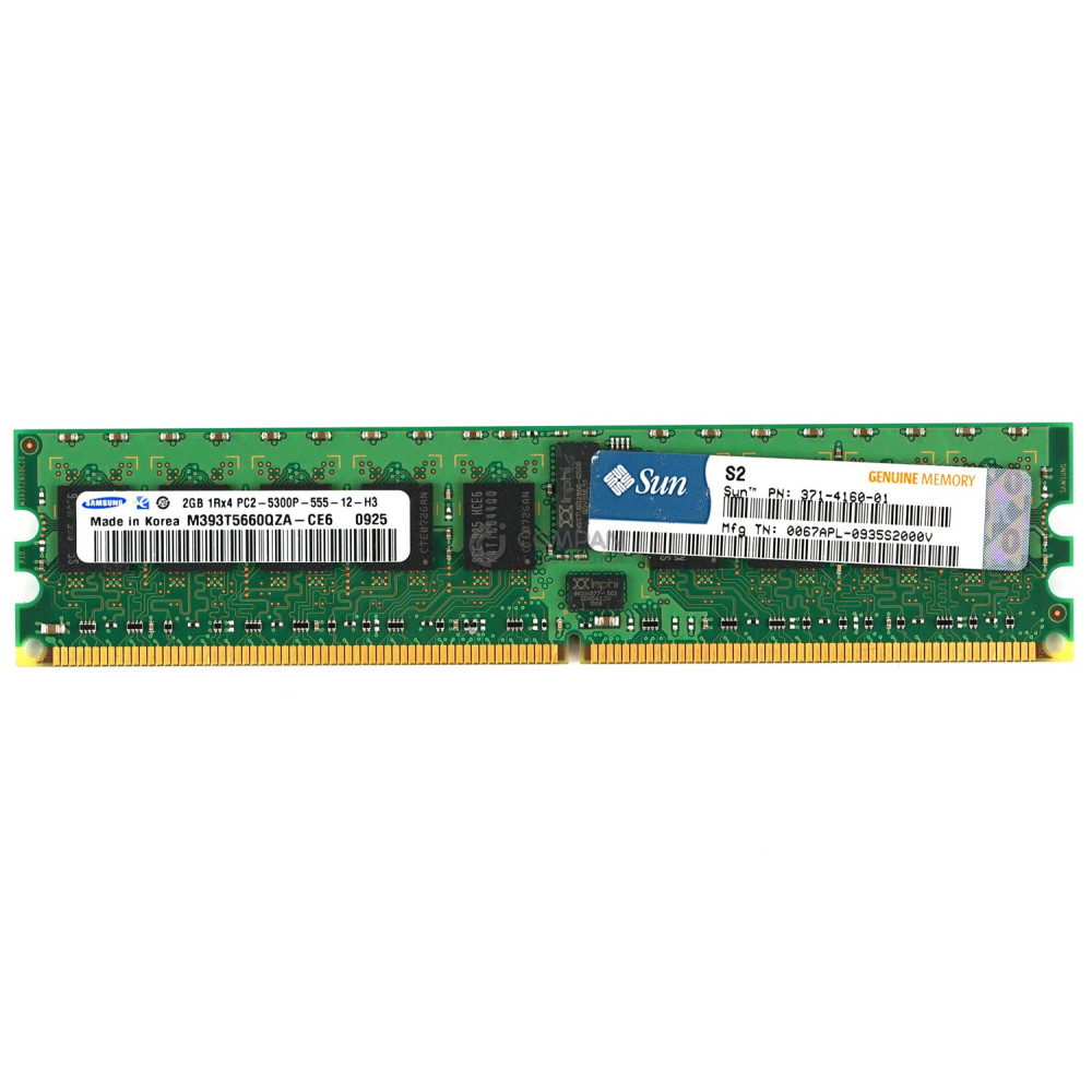 371-4160-01 SUN DDR2 SDRAM 2GB 1RX4 PC2-5300 667MHZ RDIMM CL5