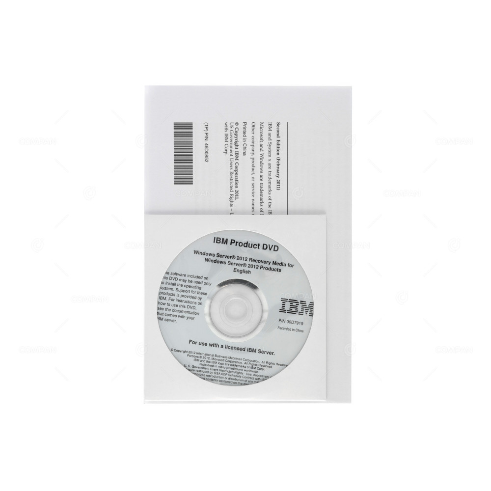 X18-33231-IBM IBM WINDOWS SERVER 2012 STD 2CPU/VM LICENSE FOR 365 DAYS