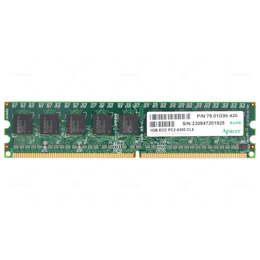78.01G95.420  APACER DDR2 SDRAM 1GB PC2-5300 667MHZ UDIMM CL5