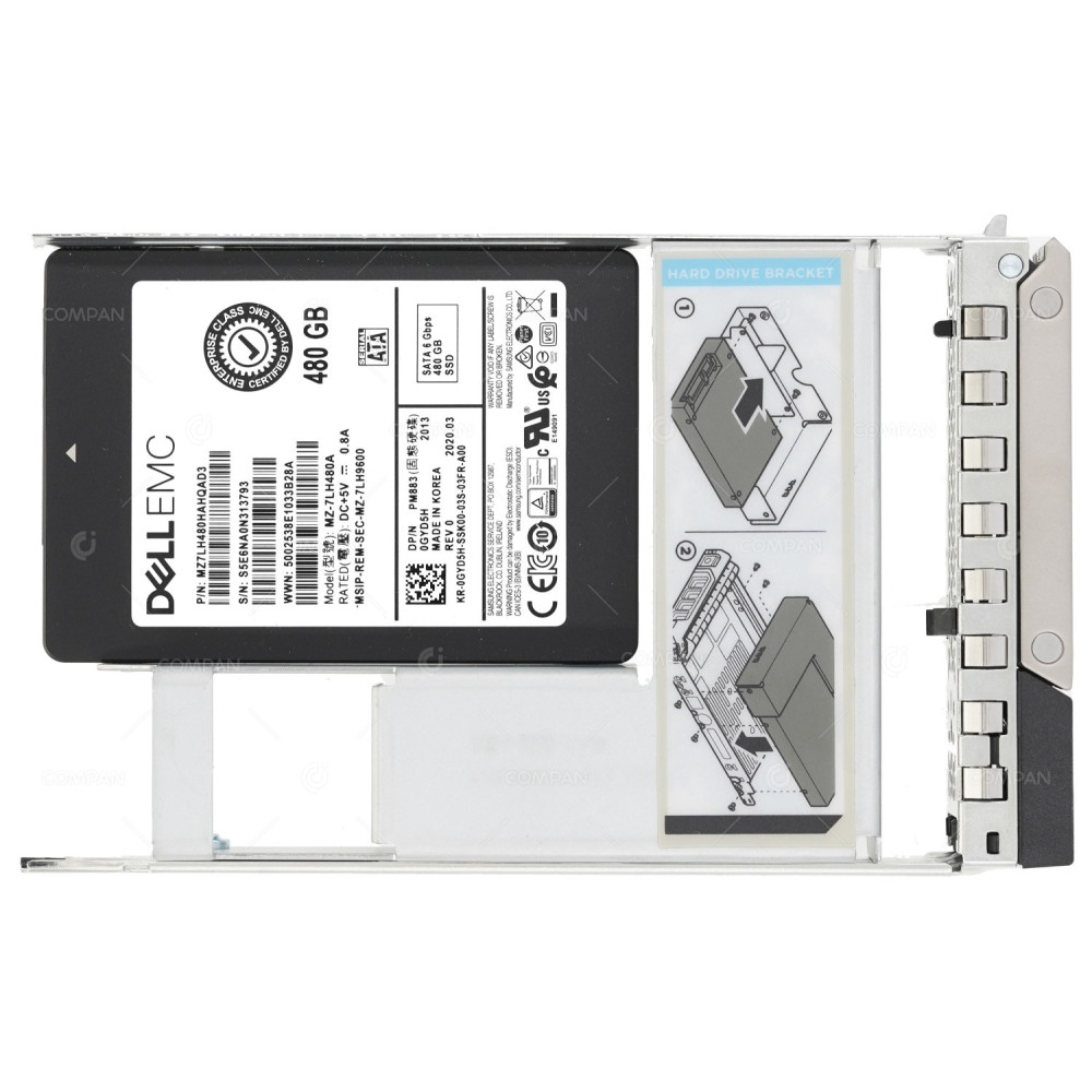 GYD5H G14 LFF  DELL SSD 480GB SATA 6G 3.5" LFF FOR DELL POWEREDGE G14