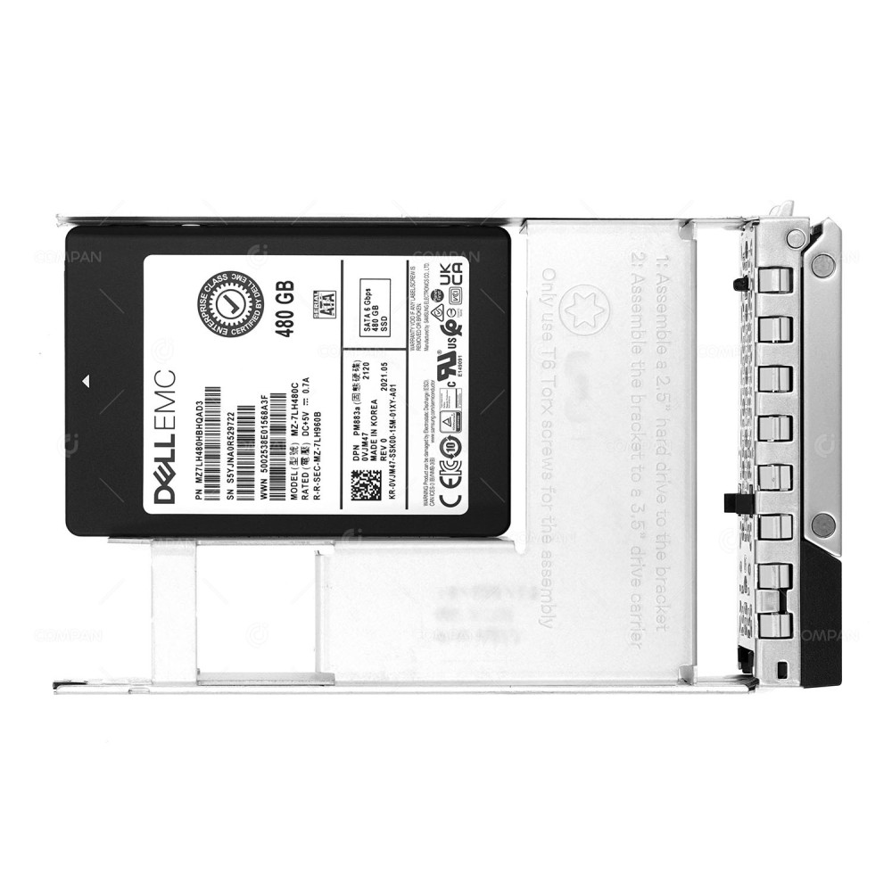 VJM47 G14 LFF  DELL SSD 480GB SATA 6G 3.5" LFF FOR DELL POWEREDGE G14