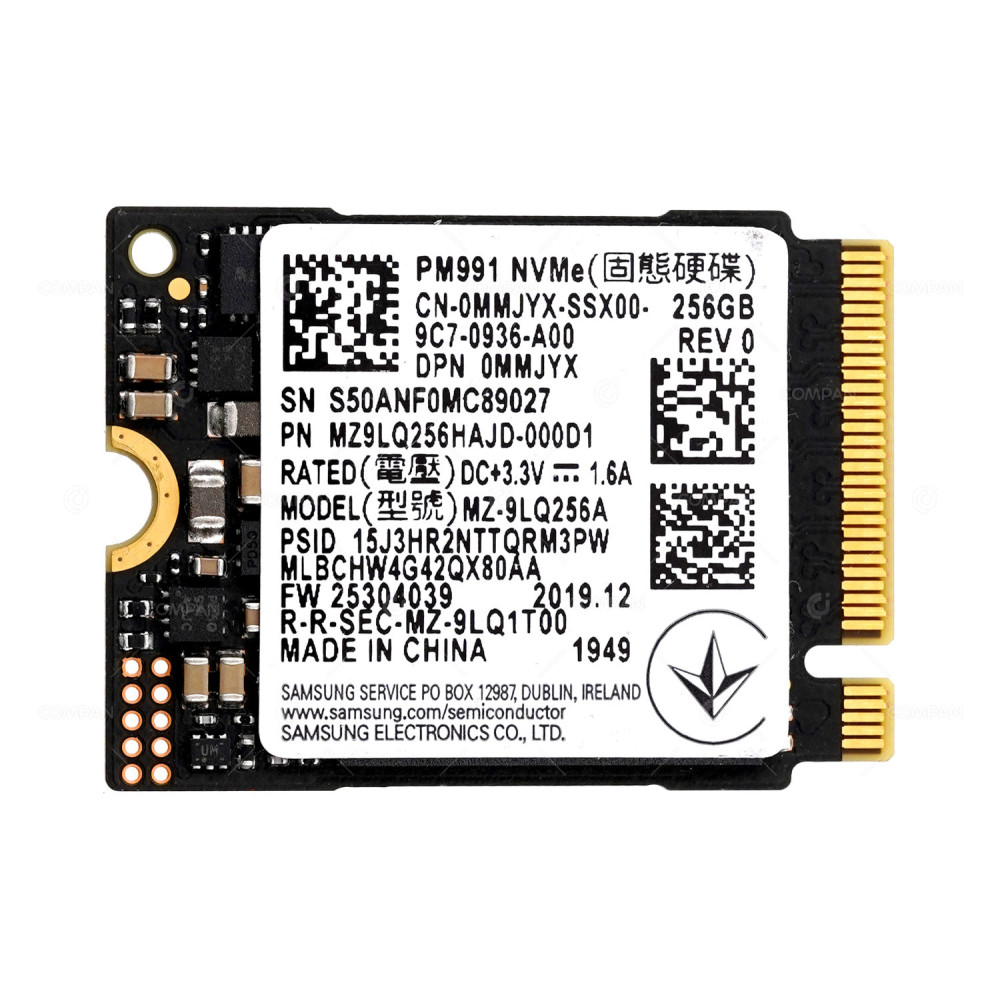 MMJYX  DELL NVME SSD 256GB PCIE 3.0 X4 M.2 2230