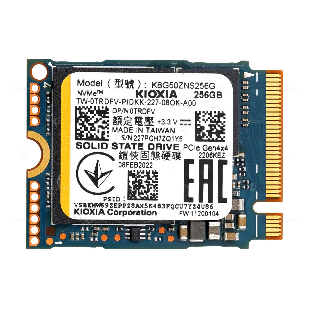 TRDFV  DELL NVME 256GB PCIE 4.0 X4 M.2 2230