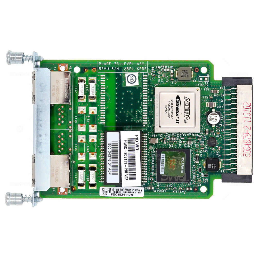HWIC-2CE1T1-PRI  CISCO 2-PORT CHANNELIZED T1/E1 AND ISDN PRI HIGH-SPEED WAN INTERFACE CARD FOR 1900 2800 2900 3800 3900 SERIES