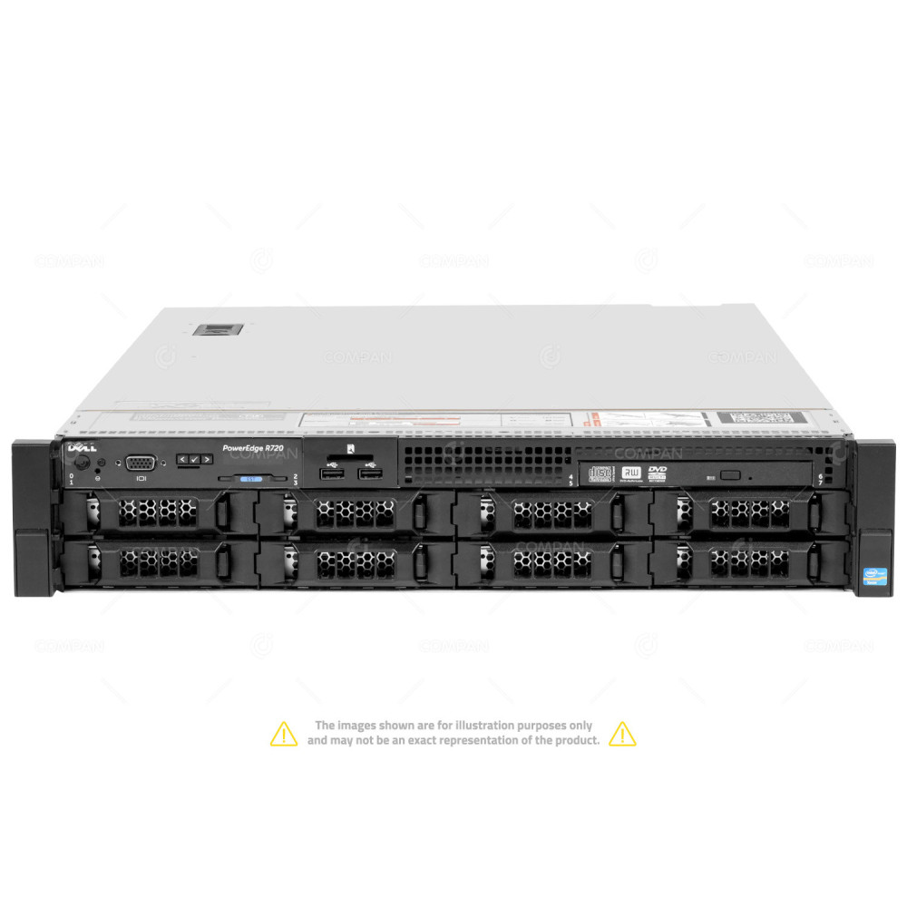 Dell PowerEdge R720 8LFF 2x Xeon E5-2670 16 GB RAM Rails