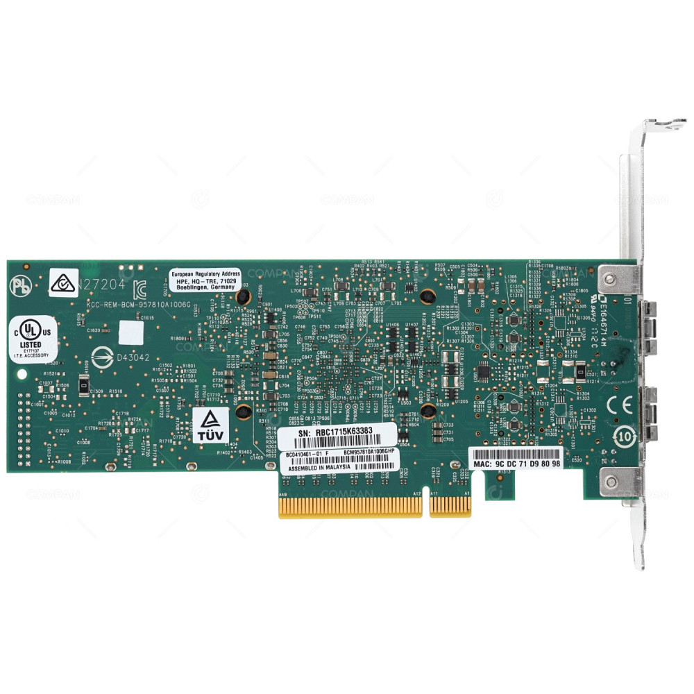 656244-001 HP 530SFP+ DUAL PORT 10G SFP+ ETHERNET ADAPTER FOR HPE PROLIANT G9