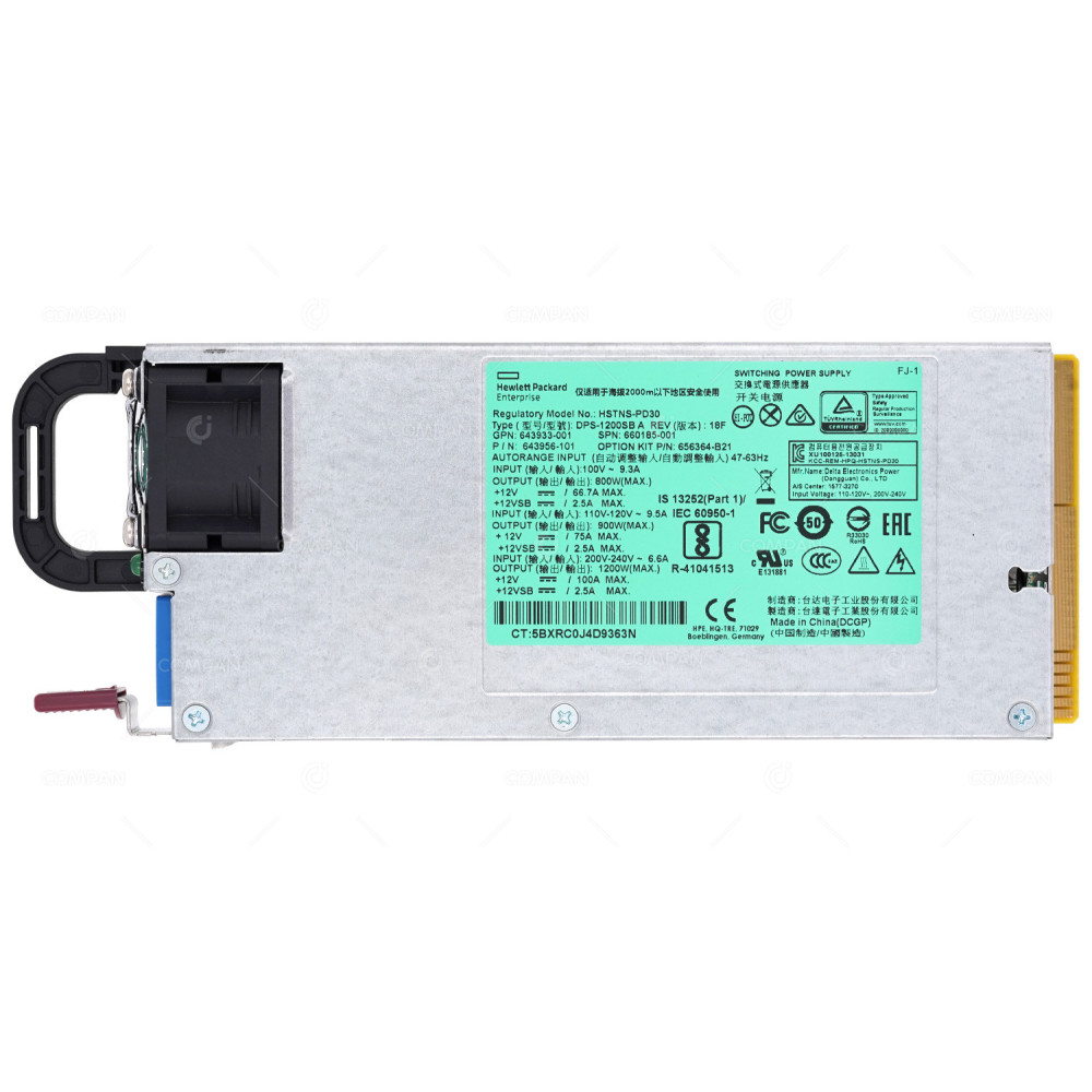 660185-001 HP 1200W POWER SUPPLY CS PLATINUM HOT PLUG FOR HP PROLIANT