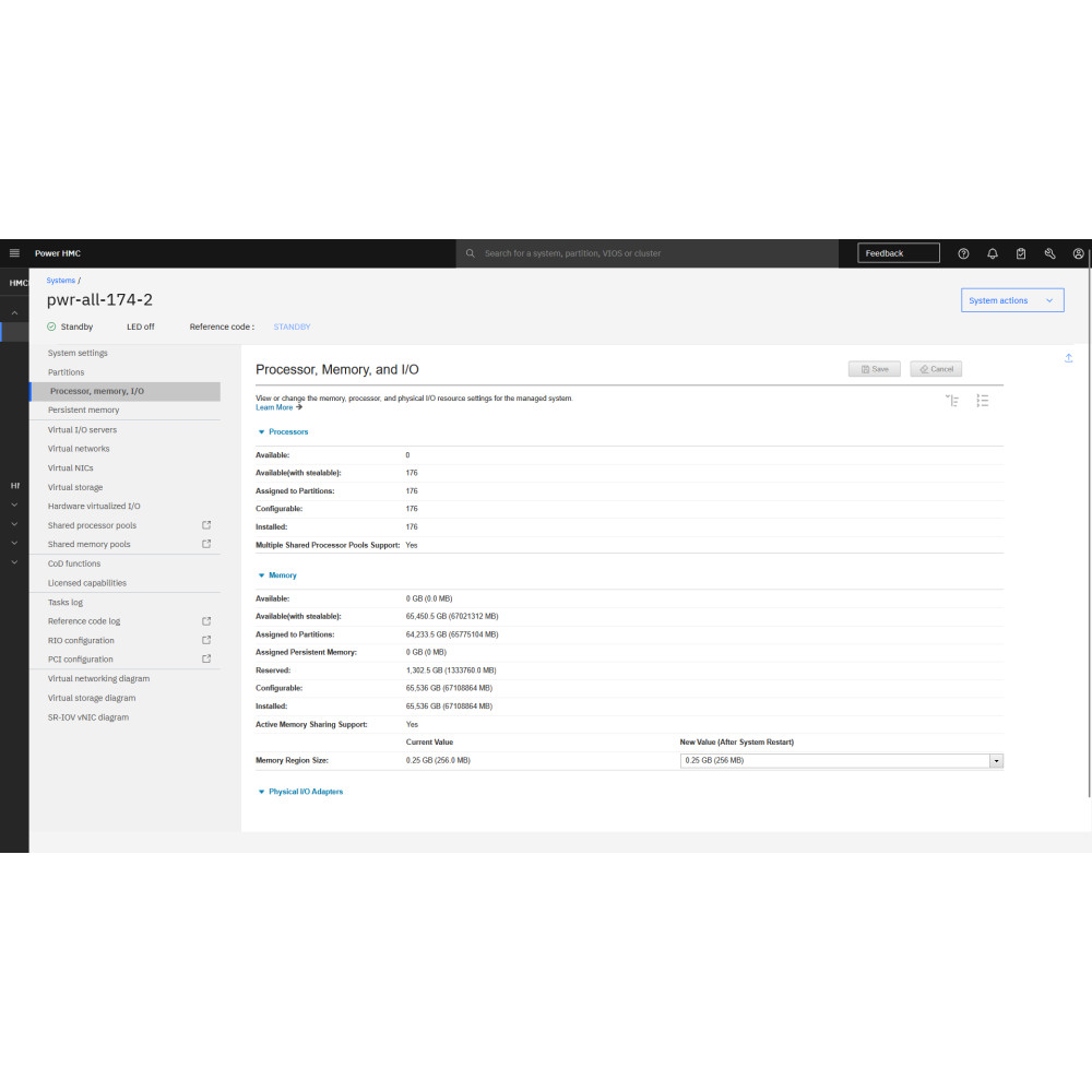 9080-M9S IBM POWER E980, 176 Power9 Cores, 64TB RAM 3.2TB NVMe