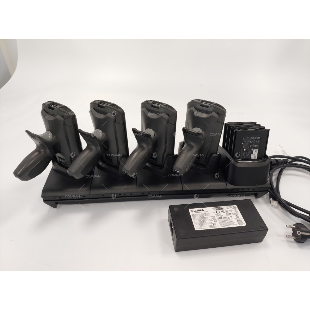 ZEBRA TC520K LCD WIFI BARCODE SCANNER ANDROID 14 WITH 4 SLOT SHARECRADLE