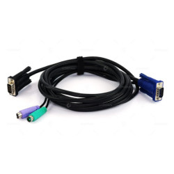 940-0245 APC VGA MALE TO VGA MALE WITH MOUSE AND KAYBOARD PLUG KVM CABLE 3.65M