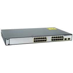 CISCO CATALYST 3750 24-PORT GIGABIT ETHERNET 2-PORT 1GB SFP STACKABLE SWITCH